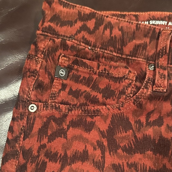 AG Adriano Goldschmied Red Patterned Skinny Jeans - Picture 4 of 8